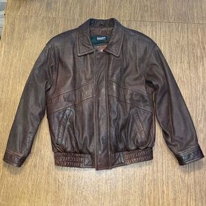 TANNERY WEST AUTHENTIC BROWN LEATHER JACKET